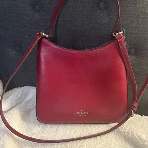Kate Spade dark red leather shoulder bag